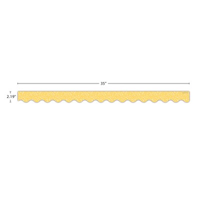 Teacher Created Resources Border Trim, 2.19" x 2.92', Composition Yellow Scalloped, 12/Pack, 6 Packs/Bundle (TCR9315-6)