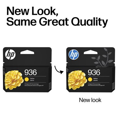 HP 936 Yellow Standard Yield Ink Cartridge, Prints Up to 800 Pages (4S6V1LN)