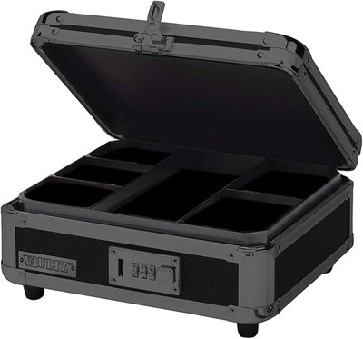 Vaultz Cash Box Stoarge Container w/ Combination Lock, Plastic, Black (VZ00308-CAM)