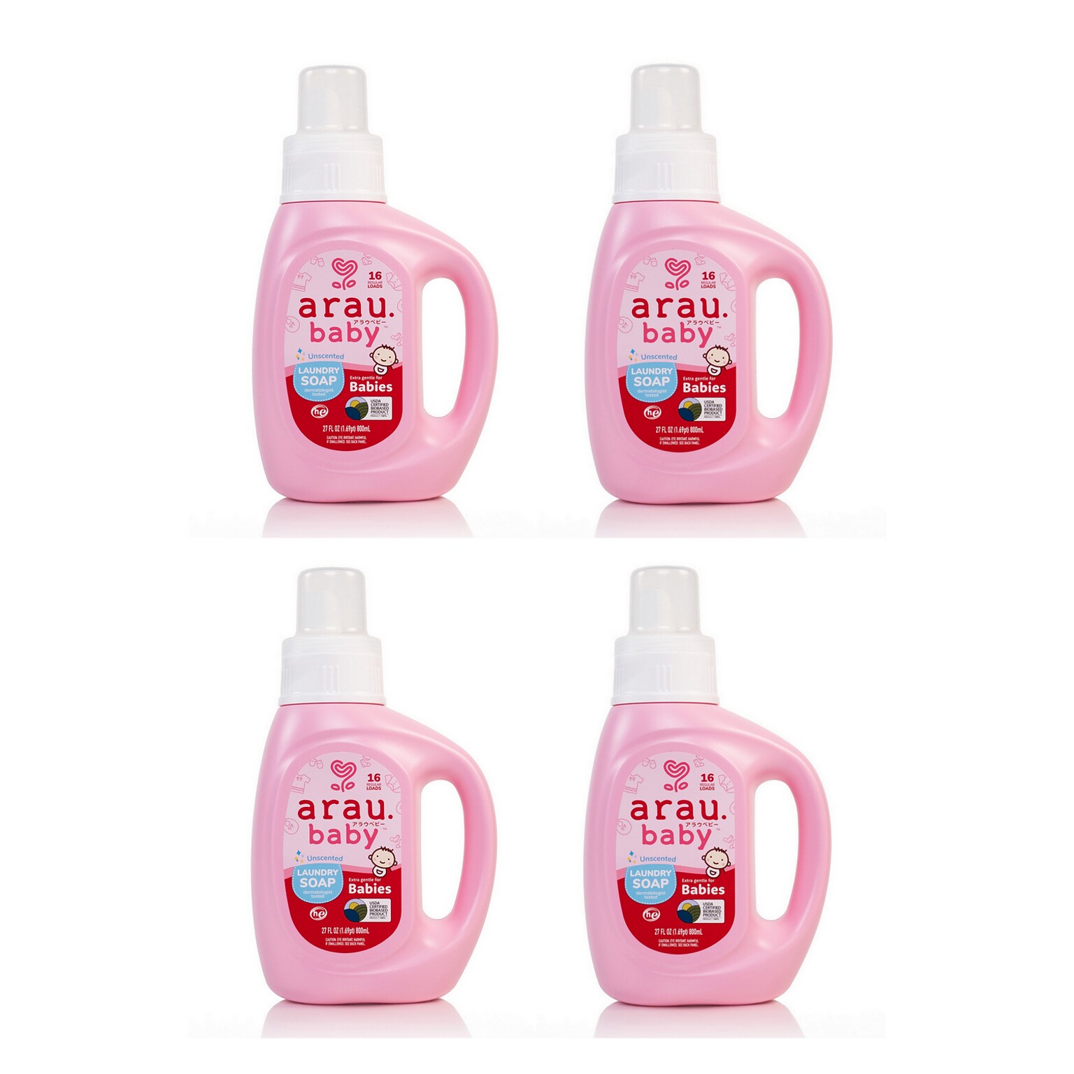 Arau Baby Liquid Laundry Detergent, Unscented, 27 oz. (AFG-4005-CASE)