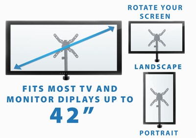 Mount-it! Ultra-Wide Single Monitor Desk Mount for Monitors up to 42, Holds Up to 22 lbs., Black (MI-709)
