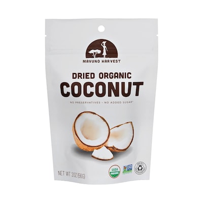 Mavuno Harvest Gluten Free Organic Dried Coconut Fruit Snacks, 2 oz., 6 Bags/Pack (MAHW-CCNT2OZ6PK)