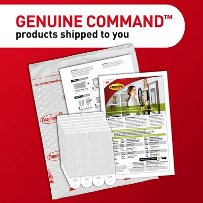 Command Large Picture Hanging Strips, White, Damage Free Hanging of Dorm Decor, 20 Pairs  40 Command Strips (17206-20NA)