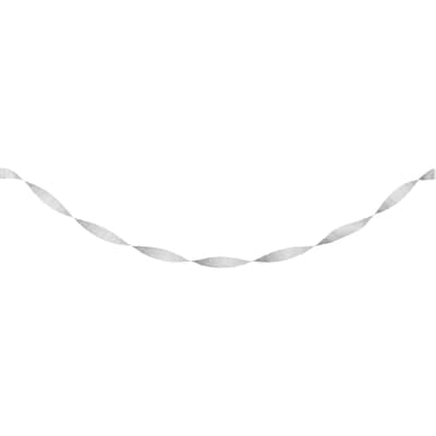 Creative Converting Touch of Color Streamer, Shimmering Silver, 12/Pack (078106)
