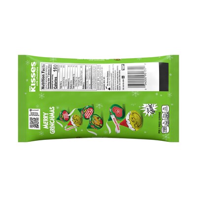 GIFT OF THE DAY: Hersheys Kisses Grinch Candy Bag, 9.5 oz (HEC95135)