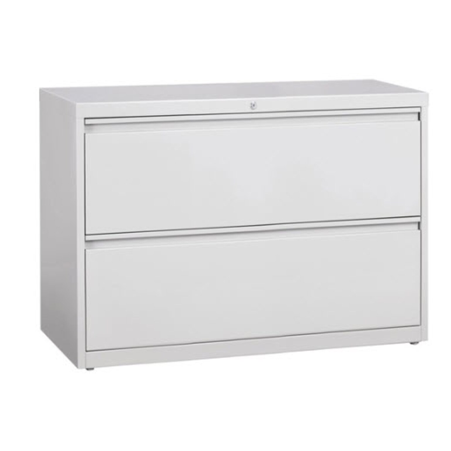 Lorell Fortress Series 2-Drawer Lateral File, Letter/Legal, 42W x 18.6D x 28.1H, Light Gray (LLR60439)