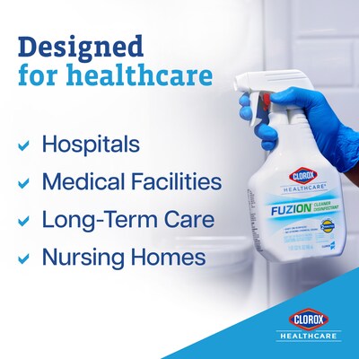 Clorox Healthcare Fuzion All-Purpose Cleaners & Spray Disinfectant, Unscented, 32 oz., 9/Carton (31478CT)