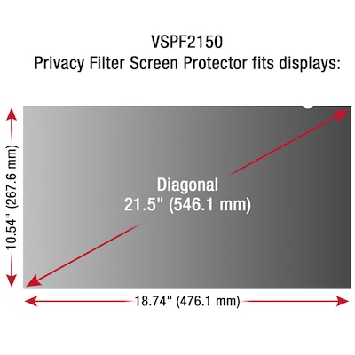 ViewSonic Anti-Glare Privacy Filter for 21.5 Widescreen Monitor (16:9) (VSPF2150)