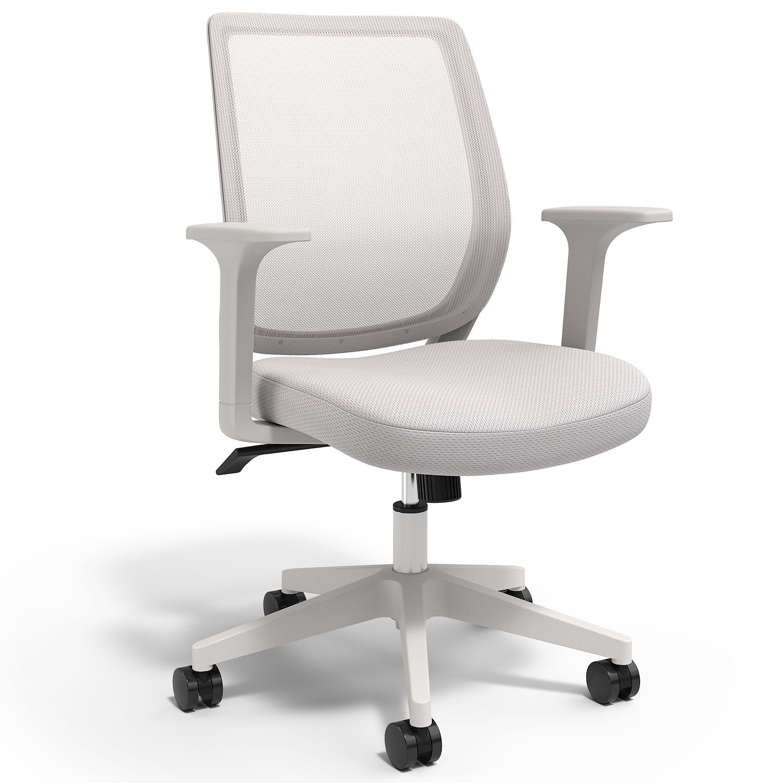 Staples Essentials Ergonomic Fabric Swivel Task Chair, Gray (UN58149)