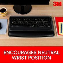 3M Gel Wrist Rest with Platform for Keyboard, Non-Skid Base, Gray (WR420LE)