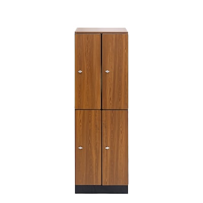 Alpine Industries 72" 2-Tier 2-Column Storage Locker, Oak (701-O-2-MK)