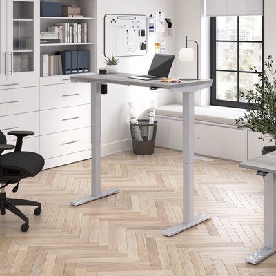 Bush Business Furniture Move 40 Series 48W Electric Height Adjustable Standing Desk, Platinum Gray/