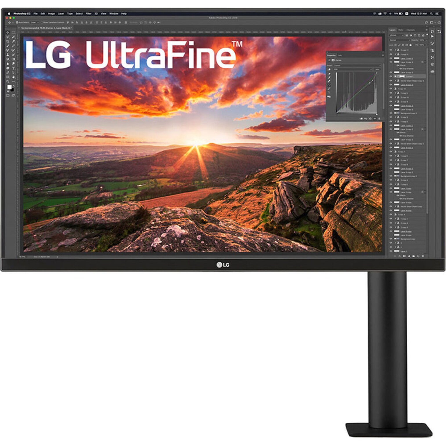 LG UltraFine 32 4K Ultra HD LED Monitor, Black Texture (32BN88U-B)