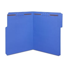 Staples® Reinforced Classification Folder, 2 Expansion, Letter Size, Blue, 50/Box (ST18342-CC)