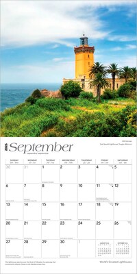 2026 BrownTrout World's Greatest Lighthouses 12" x 12" Monthly Wall Calendar (9798330704385)