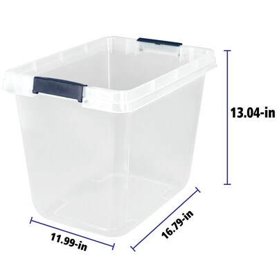 Hefty MAX Pro 48 Quart Storage Tote Gray, 6/Pack (7169HFTCOM52252)