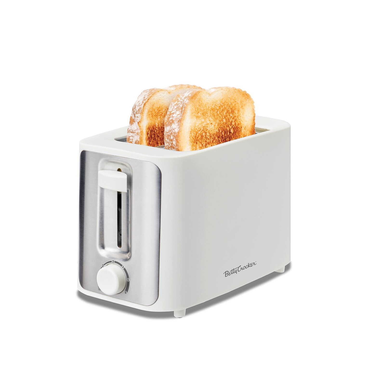 Betty Crocker 2-Slice Pop-Up Toaster, White (BC-5632W)