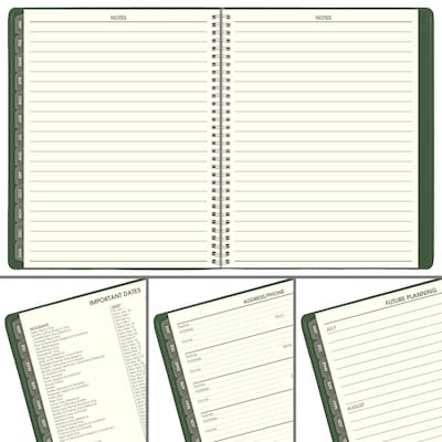 2027 AT-A-GLANCE Recycled 8.25" x 11" Weekly & Monthly Appointment Book Planner, Faux Leather Cover, Green (70-950G-60-27)