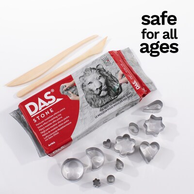 DAS Modeling Clay Air Hardening, Stone, 2.2lb, 2/Bundle (DASF348200-2)