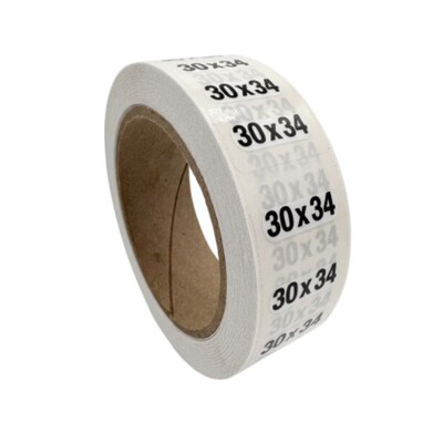 Nahanco 30 x 34 Plastic Size Marker, Clear/Black/White, 250/Roll (DSM-248)