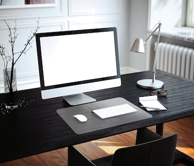 Desktex® Crystal Clear Vinyl Rectangular Desk Pad - 19" x 24"