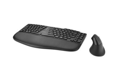 Kensington Pro Fit Ergo KM675 EQ Wireless Ergonomic Gaming Keyboard and Mouse Combo, Black (K75492US)