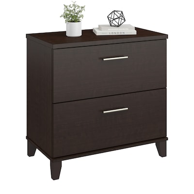 Bush Home Somerset 2 Drawer Lateral File Cabinet, Mocha Cherry (WC81880)