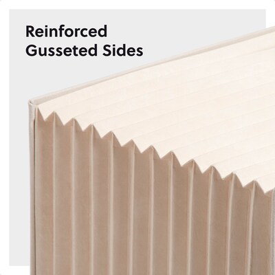 Smead Stadium 50% Recycled Heavy Duty Reinforced Fabric Accordion File, 12 Pocket, Letter, Beige (70226)