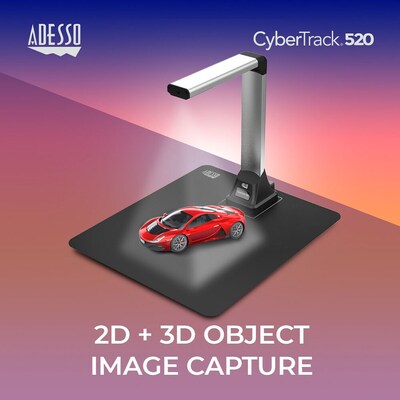 Adesso CYBERTRACK 520 USB 5 Megapixel Fixed-Focus Document Camera, Black