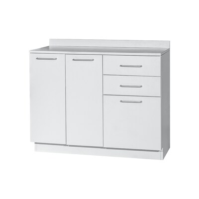 Viva Comfort 36.75"H x 42"W Exam Room Medical Cabinet, 3-Doors, 3-Drawers, Gray (ADIME902-BASE-42-NS-GRY-MK)