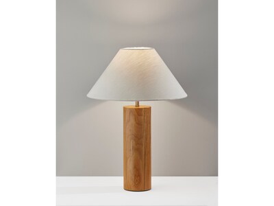 Adesso Martin Incandescent Table Lamp, Natural Oak/White (1509-12)