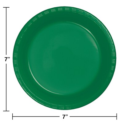 Creative Converting Touch of Color Plastic Dessert Plates, Emerald Green, 240/Carton (28112011)