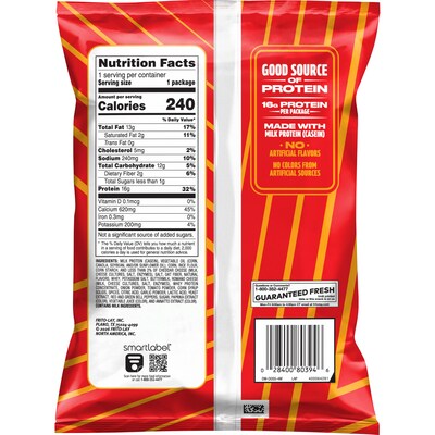 Doritos Nacho Cheese Protein Tortilla Style Chips, 1.625 oz., 24/Carton (80395)