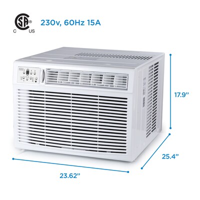 Black & Decker 230-Volt 18,000 (BTU DOE) Window Air Conditioner with Remote, White (BD18WT6)