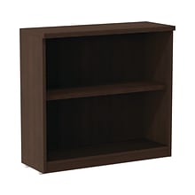 Alera Valencia Series 29.5H 2-Shelf Bookcase with Adjustable Shelf, Espresso (ALEVA633032ES)