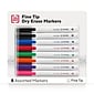 TRU RED™ Pen Dry Erase Markers, Fine Tip, Assorted, 8/Pack (TR61443/TR56881)