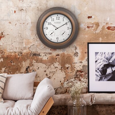 La Crosse Technology 21 In. Indoor/Outdoor Marcella Metal Atomic Wall Clock
