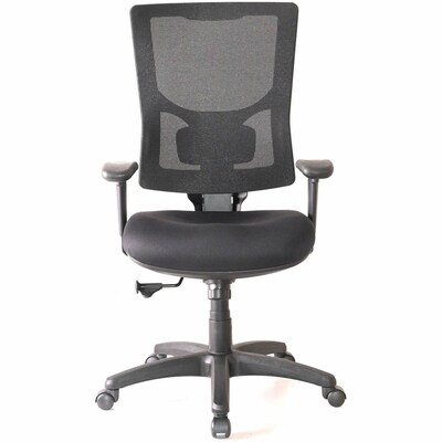 Lorell Conjure Ergonomic Fabric Swivel Executive Chair, Black (LLR62018)