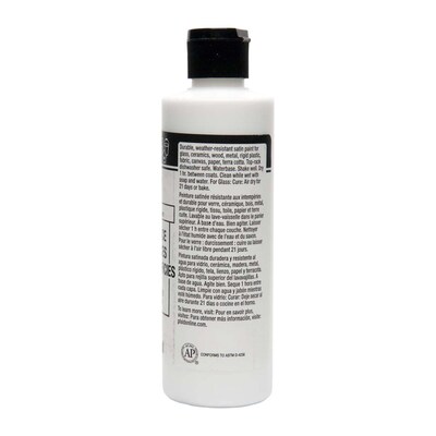 FolkArt Acrylic Paint Multi-Surface Satin, 8oz., Titanium White, 3/Pack(FLK4645-3)