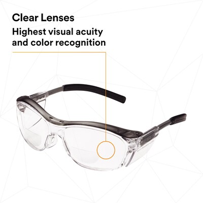 3M Nuvo +2.00 Safety Glasses, Clear Lens, 20/Carton (11435-00000-20)