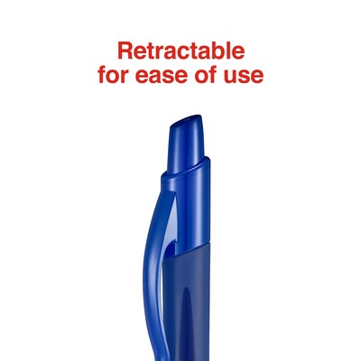 Staples® Sonix® Retractable Gel Pens, Medium Point, 0.7mm, Blue, 12/Pack (13563-CC)