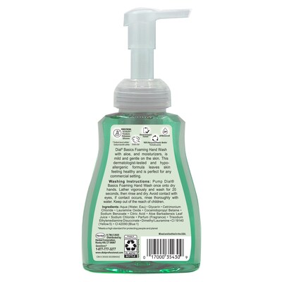 Dial Professional Basics Hypoallergenic with Aloe Foaming Hand Soap, 10 Fl. Oz., 8/Carton (170003543