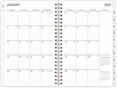 2025 Blue Sky Laurel 5" x 8" Weekly & Monthly Planner, Plastic Cover, Multicolor (135895-25)