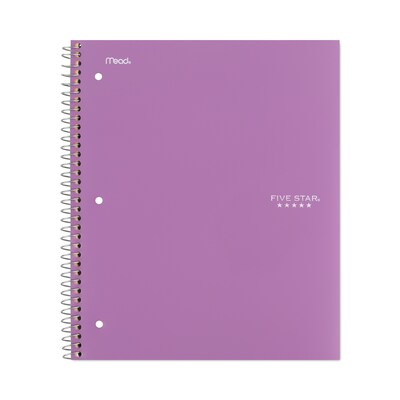 Five Star® 1-Subject Wirebound Notebook, 8.5 x 11, Medium/College Rule, 100 Sheets, Assorted Colors, 6/Pack (MEA38052)