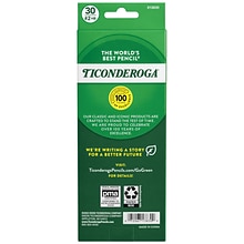 Ticonderoga Pre-Sharpened Wooden Pencil, 2.2mm, #2 Soft Lead, 30/Pack (X13830X)