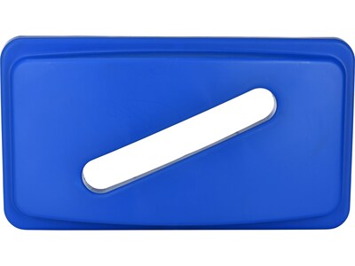 Alpine Industries Polypropylene Recycling Bin, 46 Gallon, Blue, 2/Pack (ALP477-R-BLU-PKG3-2)