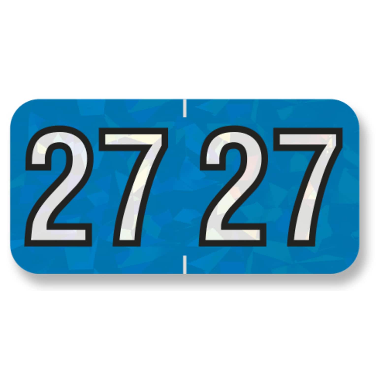 Medical Arts Press Holographic 2027 Year Labels, 3/4 x 1-1/2, Blue, 500/Roll