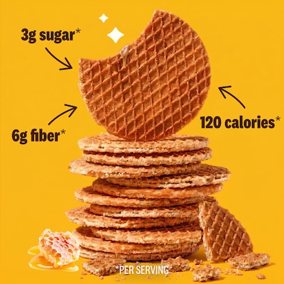 Rip Van Wafels Honey and Oats Stroopwafels, 1.16 oz., 12 Packs/Box, 12/Box (RVW00336)