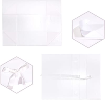 JAM Paper Collapsible Gift Boxes, White (LA-14X9-BX-WHT)