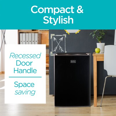Black & Decker Adjustable Shelves Refrigerators w/Freezer, 2.5 Cu. Ft., Black (BCRK25B)